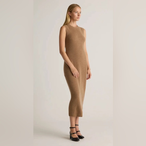 Quince NEW 100% Cashmere teak sleeveless midi dress $109 - Picture 17 of 17